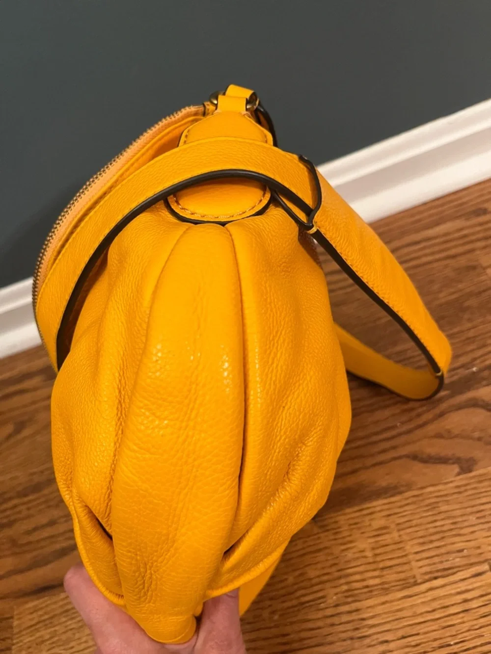 Marc by Marc Jacobs Perforated Flap Leather Cross Body Bag Orange Color Purse